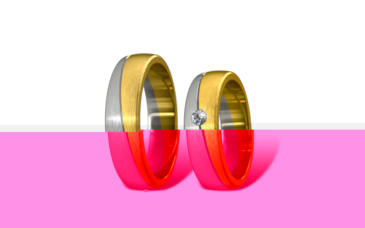 Модель 1056 в бело-желтом золоте